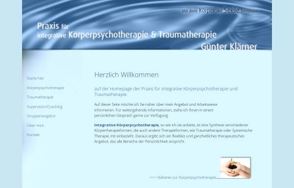 Vorschau von praxis-koerperpsychotherapie.de, Klärner, Günter