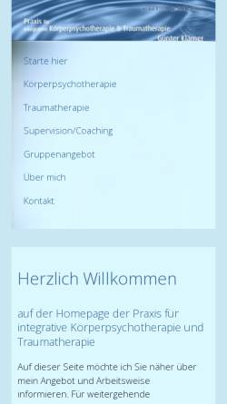 Vorschau der mobilen Webseite praxis-koerperpsychotherapie.de, Klärner, Günter