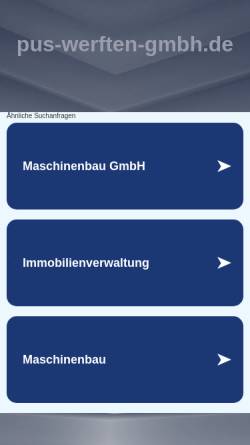 Vorschau der mobilen Webseite www.pus-werften-gmbh.de, P+S Werften GmbH