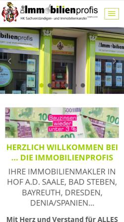 Vorschau der mobilen Webseite www.immobilienshop-hof.de, ImmobilienSHOP Hof - Ihr Partner rund um die Immobilie