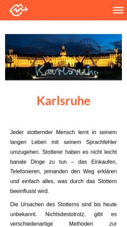 Vorschau der mobilen Webseite stottern-karlsruhe.de, Stotterer-Selbsthilfegruppe Karlsruhe