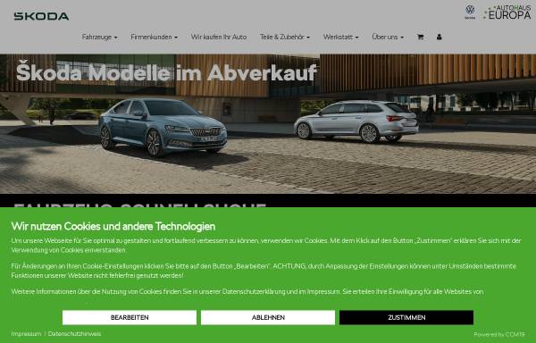 Vorschau von www.autohauseuropa.de, MP Vertriebs- & Beratungsgesellschaft mbH