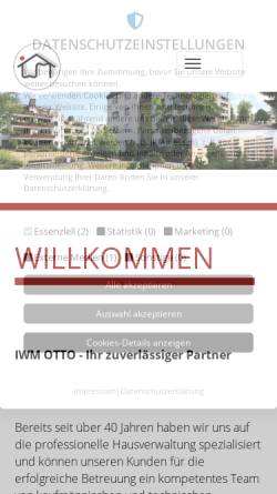 Vorschau der mobilen Webseite www.iwm-otto.de, IWM OTTO Baubetreuung GmbH