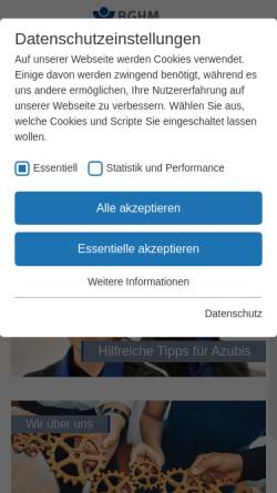 Vorschau der mobilen Webseite www.bghm.de, Berufsgenossenschaft Holz und Metall (BGHM)