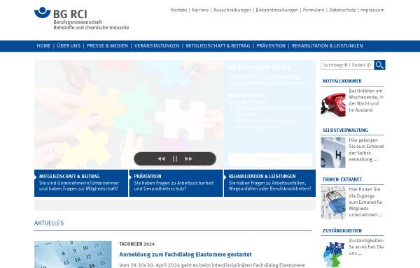 Vorschau von www.bgrci.de, Berufsgenossenschaft Rohstoffe und chemische Industrie (BG RCI)