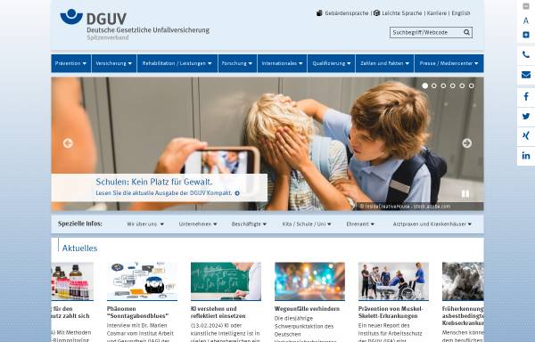 Vorschau von www.dguv.de, Deutsche Gesetzliche Unfallversicherung (DGUV)