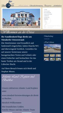 Vorschau der mobilen Webseite www.hotel-atlantic-niendorf.de, Hotel Atlantic