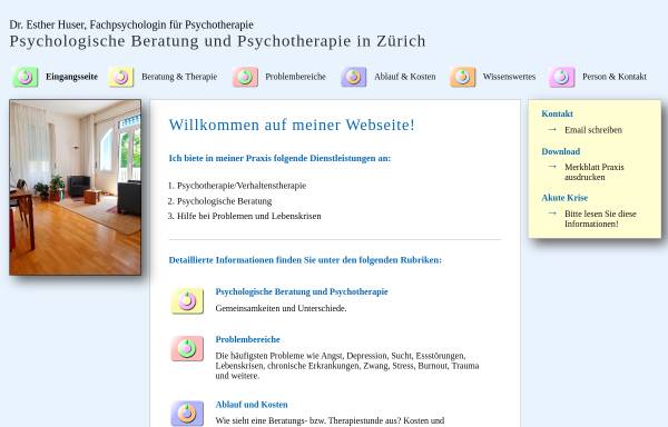 Vorschau von www.praxispsychologie.ch, Dr. phil. Esther Huser