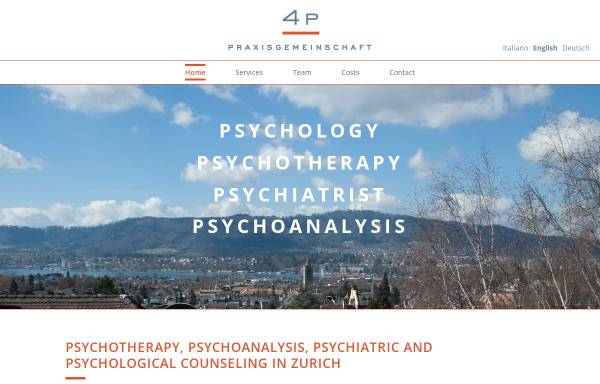 Vorschau von psychotherapie-4p.ch, Praxisgemeinschaft 4P