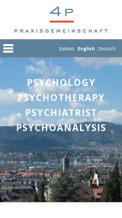Vorschau der mobilen Webseite psychotherapie-4p.ch, Praxisgemeinschaft 4P