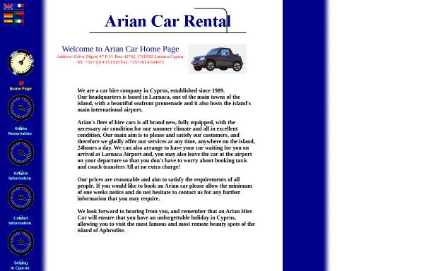 Vorschau von www.agrino.org, Arian Car Rental, Larnaca