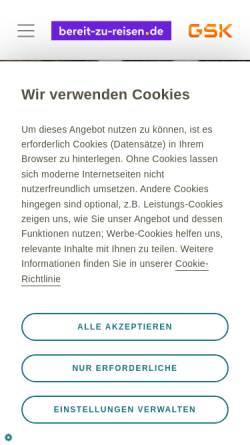 Vorschau der mobilen Webseite www.fit-for-travel.de, Fit for Travel: Zypern
