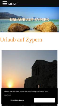 Vorschau der mobilen Webseite www.urlaubzypern.com, Urlaub auf Zypern