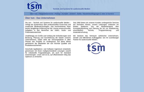 Vorschau von www.tsm-berlin.de, Tsm Gesellschaft für angewandte Studiotechnik mbH