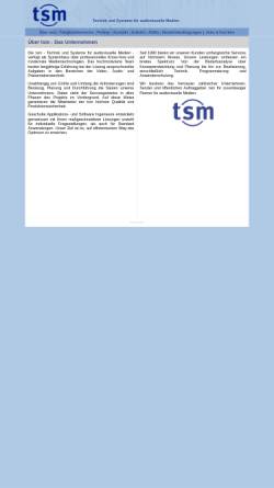 Vorschau der mobilen Webseite www.tsm-berlin.de, Tsm Gesellschaft für angewandte Studiotechnik mbH