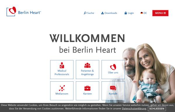 Vorschau von www.berlinheart.de, Berlin Heart AG