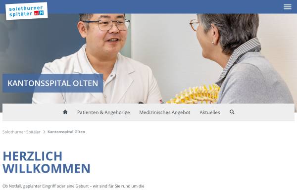 Vorschau von www.so-h.ch, Kantonsspital Olten