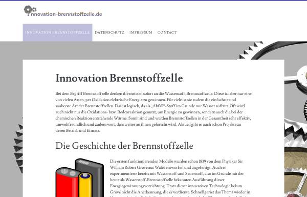 Vorschau von www.innovation-brennstoffzelle.de, BEWAG Innovationspark Brennstoffzelle