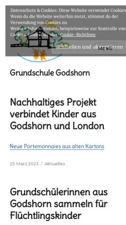 Vorschau der mobilen Webseite www.schule-godshorn.de, Grundschule Godshorn