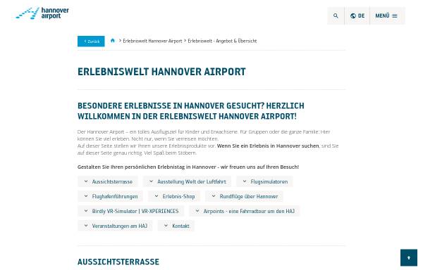 Vorschau von www.weltderluftfahrt.de, Welt der Luftfahrt by Hannover Airport