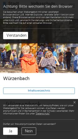 Vorschau der mobilen Webseite wuerzenbach.vsluzern.ch, Schulhaus Würzenbach