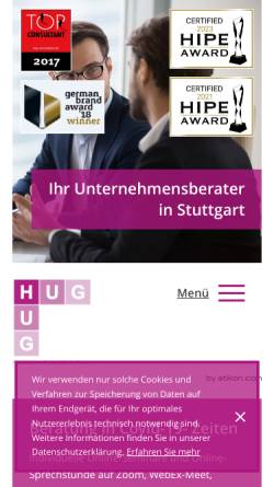 Vorschau der mobilen Webseite www.hug-beratung.de, H.U.G Betriebswirtschaftliche Beratungsgesellschaft mbH