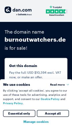 Vorschau der mobilen Webseite www.burnoutwatchers.de, Burnoutwatchers