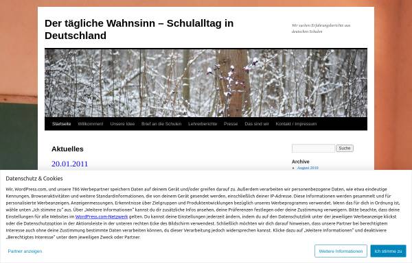 Vorschau von lehrerburnout.wordpress.com, Der tägliche Wahnsinn - Schulalltag in Deutschland