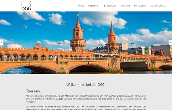 Vorschau von www.dgfi.de, DGfi - Dienstleistungsgesellschaft für Immobilien mbH
