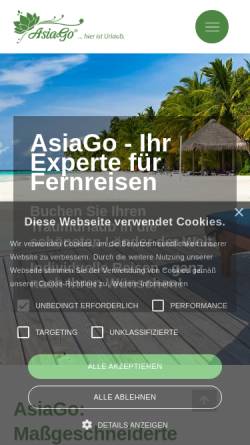 Vorschau der mobilen Webseite asiago.de, Asia Go