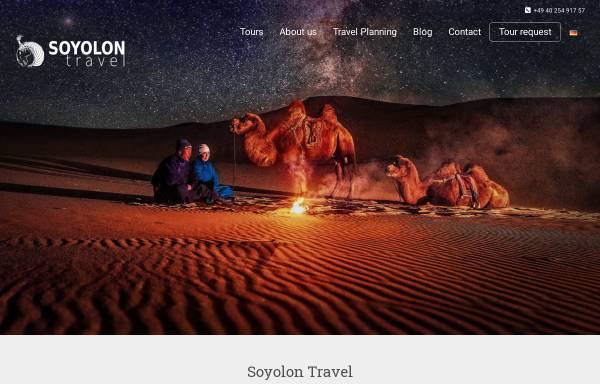 Vorschau von soyolon-travel.de, Soyolon Travel