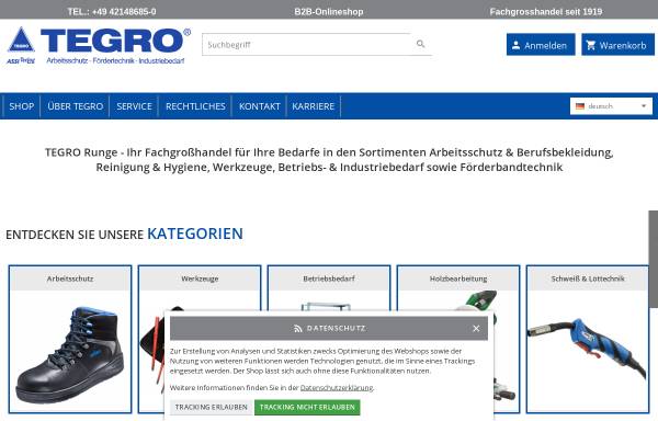 Vorschau von www.tegro-runge.de, Tegro Runge GmbH