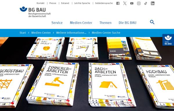 BG BAU - Medien und Praxishilfen