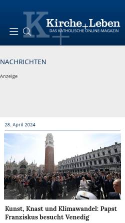 Vorschau der mobilen Webseite kirchensite.de, Weltjugendtag 2011