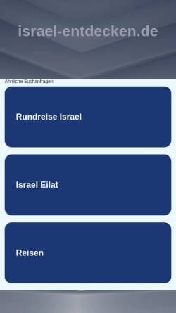Vorschau der mobilen Webseite www.israel-entdecken.de, Israel Rundreise