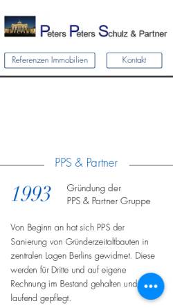 Vorschau der mobilen Webseite www.pps.cc, PPS Projekt GmbH