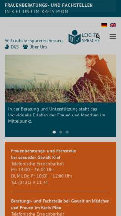 Vorschau der mobilen Webseite www.frauennotruf-kiel.de, Frauennotruf Kiel