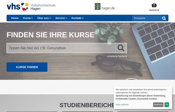 Vorschau von www.vhs-hagen.de, Volkshochschule Hagen