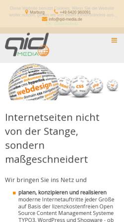 Vorschau der mobilen Webseite www.qid-media.de, QID Media