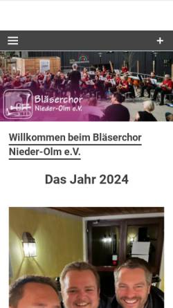 Vorschau der mobilen Webseite www.blaeserchor-nieder-olm.de, Bläserchor Nieder-Olm