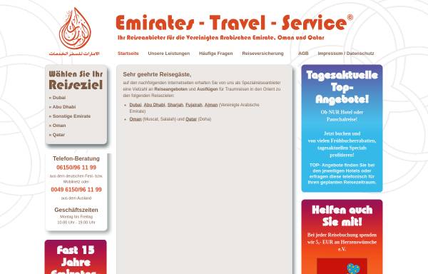 Vorschau von www.emirates-travel-service.de, Emirates-Travel-Service GmbH