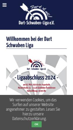Vorschau der mobilen Webseite www.dslev.de, Dart Schwaben Liga e.V.