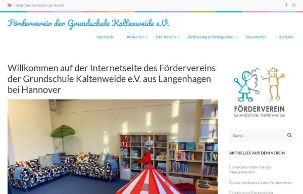 Vorschau von www.foerderverein-gs-kw.de, Förderverein der Grundschule Kaltenweide e.V.