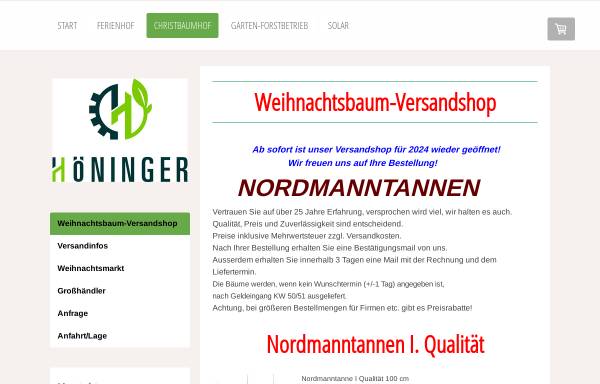 Vorschau von www.weihnachtsbaumversand.info, Christbaumhof Familie Höninger