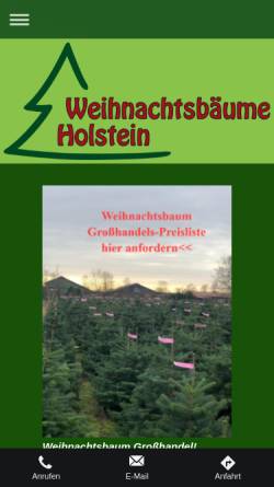 Vorschau der mobilen Webseite www.weihnachtsbaeume-holstein.de, Weihnachtsbäume-Holstein, Inh. Björn Lau
