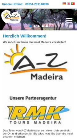 Vorschau der mobilen Webseite www.madeira-a-z.com, A-Z Madeira