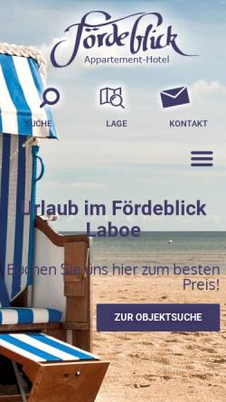 Vorschau der mobilen Webseite www.foerdeblick.de, Hotelgesellschaft (GbR) Fördeblick