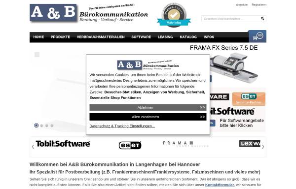 Vorschau von www.frankiersysteme.de, A&B Bürokommunikation, Inh. Jens Behre
