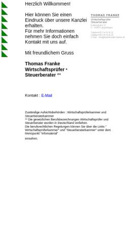 Vorschau der mobilen Webseite www.steuerberater-franke.de, Thomas Franke - Vereidigter Buchprüfer und Steuerberater