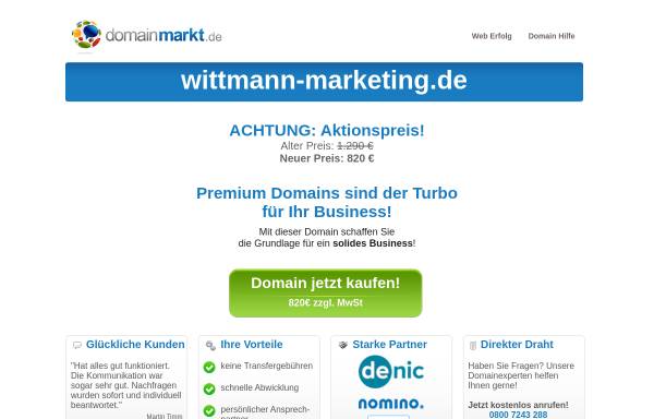 Vorschau von www.wittmann-marketing.de, Wittmann Marketing und Beratung - Inh. Jörg Wittmann